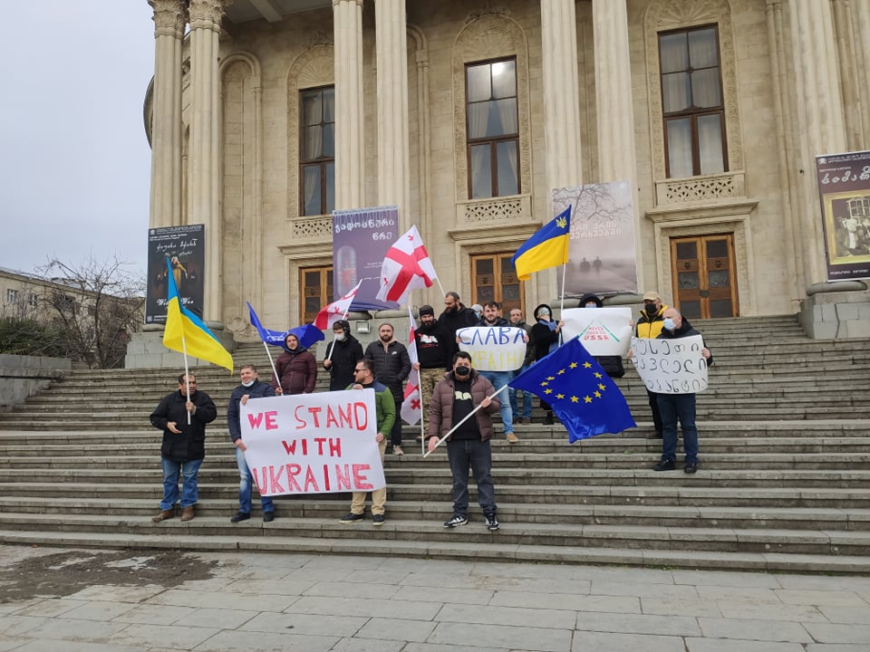 ქუთაისში უკრაინის სოლიდარობის აქცია გაიმართა