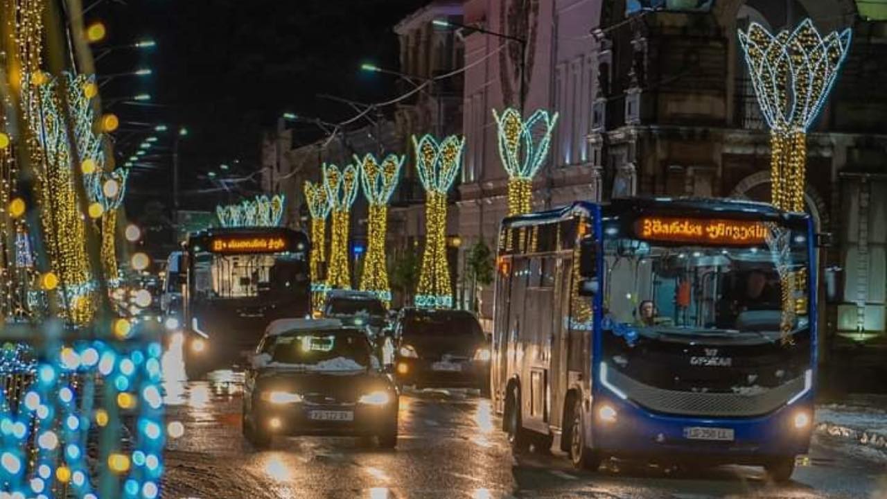 ქუთაისში ახალი წლის ღამეს ტრანსპორტის მოძრაობის გრაფიკი ცნობილია